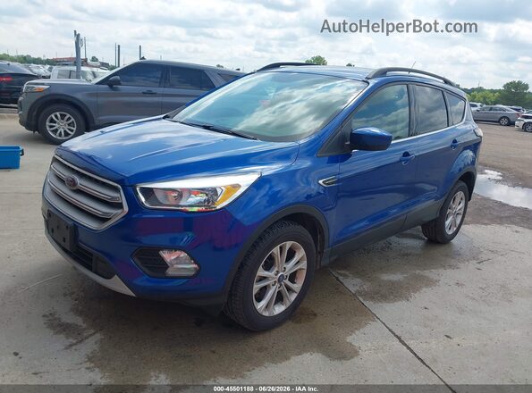 1FMCU9GD7JUD31078 2018 FORD ESCAPE Blue Przód lewy