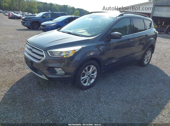 1FMCU9GD8JUA17780 2018 FORD ESCAPE Gray Առջևի ձախ երեք քառորդ տեսարան