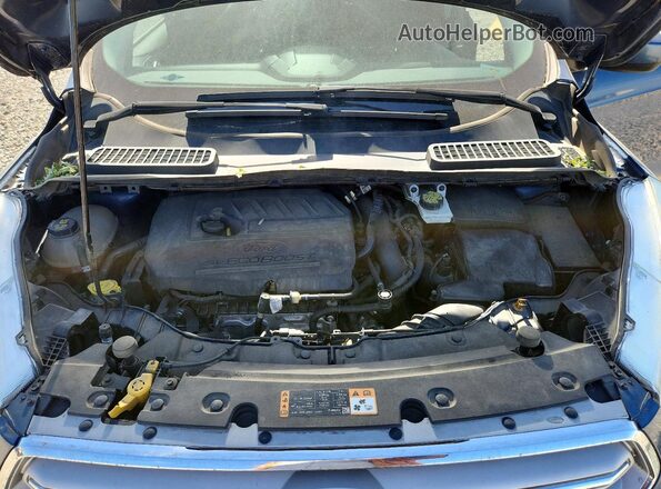 1FMCU9GD8JUA23241 2018 FORD ESCAPE Blue ძრავის განყოფილების ხედი
