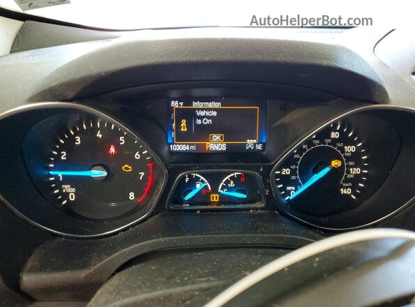 1FMCU9GD8JUA29489 2018 FORD ESCAPE Red Instrument cluster view