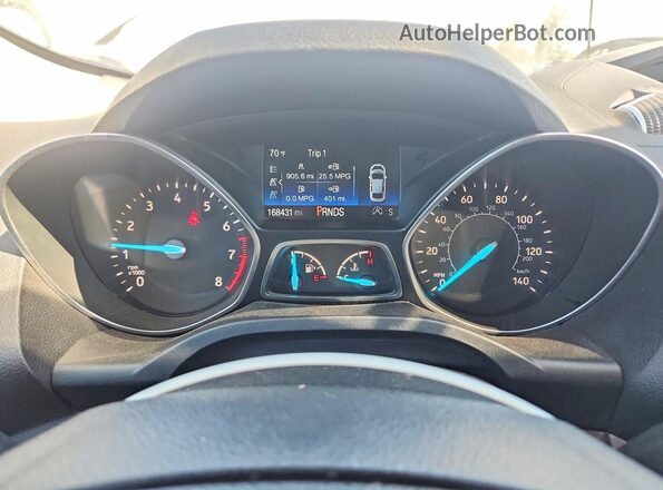 1FMCU9GD8JUA98389 2018 FORD ESCAPE Silver ხელსაწყოთა პანელის ხედი