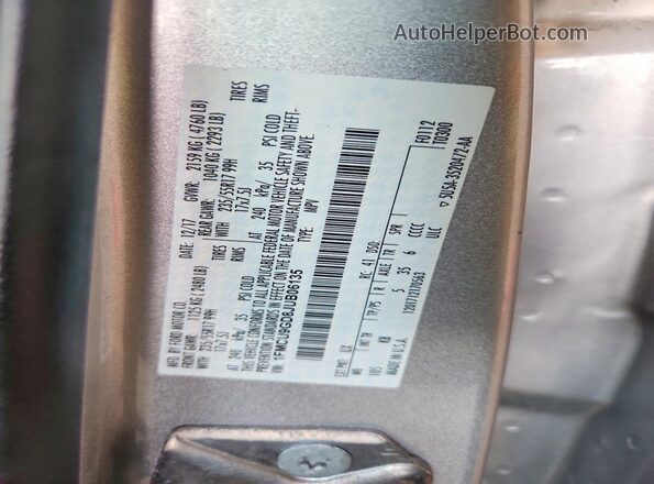 1FMCU9GD8JUB06135 2018 FORD ESCAPE Silver VIN კოდის სტიკერის ხედი