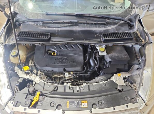 1FMCU9GD8JUB06135 2018 FORD ESCAPE Silver ძრავის განყოფილების ხედი