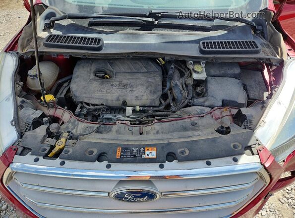 1FMCU9GD8JUB23565 2018 FORD ESCAPE Red უკანა სალონის ხედი