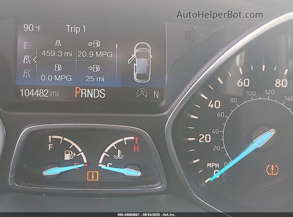 1FMCU9GD8JUB61099 2018 FORD ESCAPE Gray Widok tylnych siedzeń
