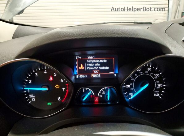 1FMCU9GD8JUB75925 2018 FORD ESCAPE Gray Вид щитка приладів