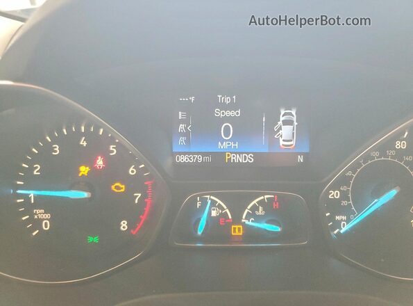 1FMCU9GD8JUB92854 2018 FORD ESCAPE Gray Vista del cuadro de instrumentos