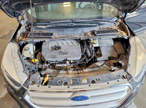 1FMCU9GD8JUC61607 2018 FORD ESCAPE Black ძრავის განყოფილების ხედი