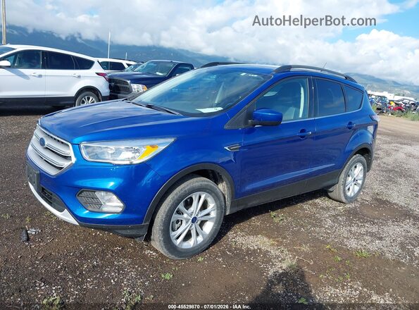 1FMCU9GD8JUD31171 2018 FORD ESCAPE Blue წინა მარცხენა ხედი სამი მეოთხედიდან