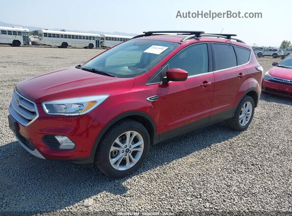 1FMCU9GD8JUD37892 2018 FORD ESCAPE Red წინა მარცხენა ხედი სამი მეოთხედიდან