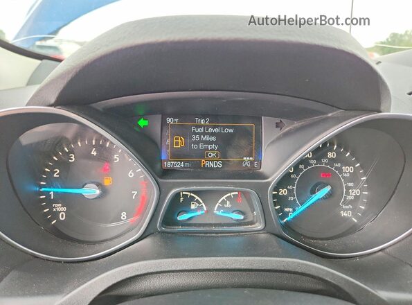 1FMCU9GD8KUB03530 2019 FORD ESCAPE Синий Вид щитка приборов