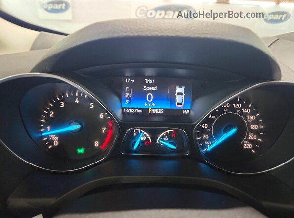 1FMCU9GD8KUC11596 2019 FORD ESCAPE White Vista del cuadro de instrumentos