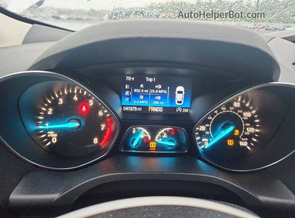 1FMCU9GD9HUD98744 2017 FORD ESCAPE Silver Вид щитка приладів