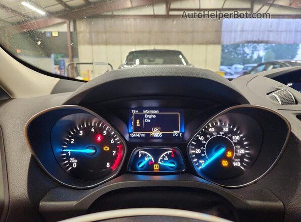 1FMCU9GD9HUD99053 2017 FORD ESCAPE Синий Вид щитка приборов