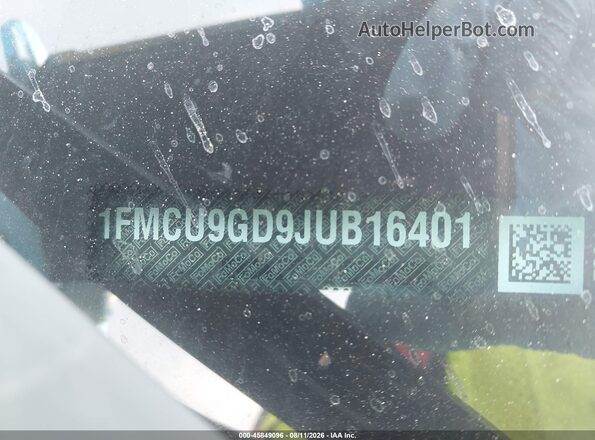 1FMCU9GD9JUB16401 2018 FORD ESCAPE White Շարժիչի բաժամունքի տեսք