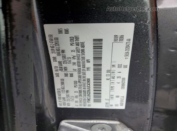 1FMCU9GD9JUC43908 2018 FORD ESCAPE Gray Вид наклейки з VIN-кодом