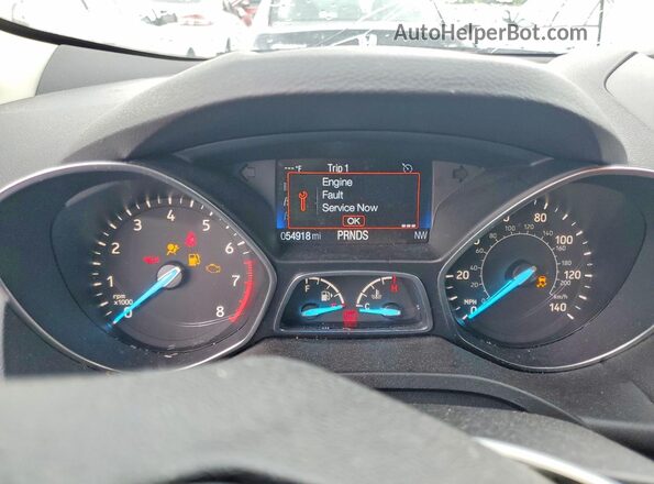 1FMCU9GD9JUD36847 2018 FORD ESCAPE White Widok zestawu wskaźników