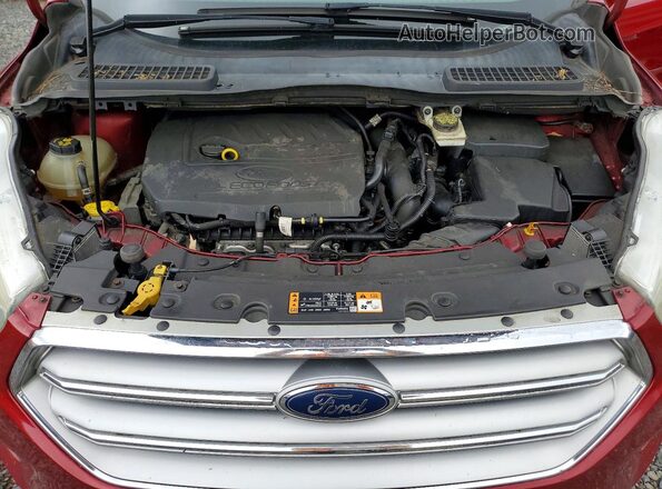 1FMCU9GDXHUA86240 2017 FORD ESCAPE Red Vista del compartimento del motor
