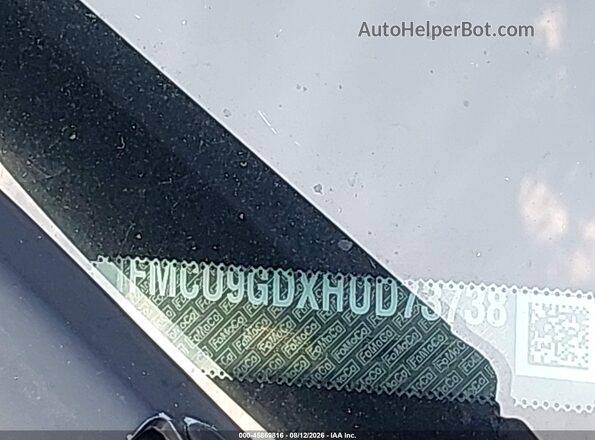 1FMCU9GDXHUD73738 2017 FORD ESCAPE White Вид щитка приладів