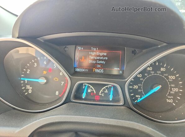 1FMCU9GDXJUA78175 2018 FORD ESCAPE Белый Вид щитка приборов