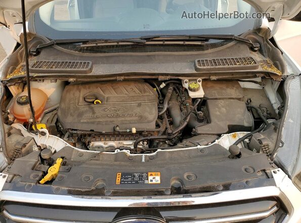 1FMCU9GDXJUB32638 2018 FORD ESCAPE White Vista del compartimento del motor