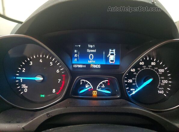 1FMCU9GDXJUB41453 2018 FORD ESCAPE Черный Вид щитка приборов