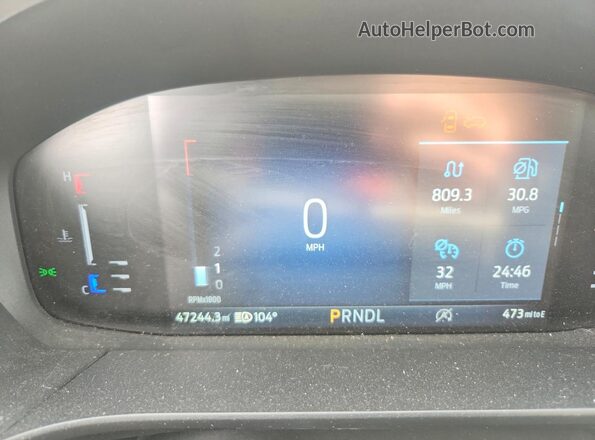 1FMCU9GN1PUA72072 2023 FORD ESCAPE Gray ხელსაწყოთა პანელის ხედი