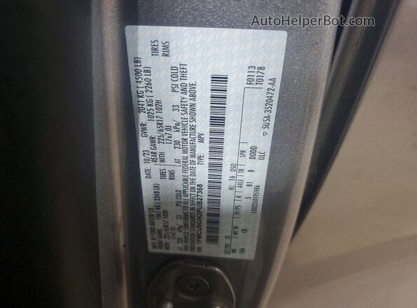 1FMCU9GN2PUB27368 2023 FORD ESCAPE Gray VIN sticker view