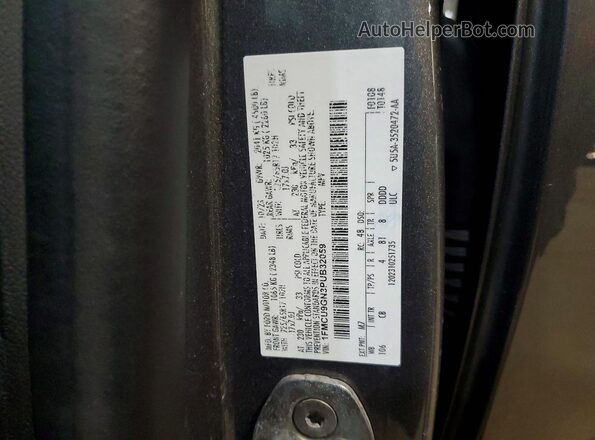 1FMCU9GN3PUB32059 2023 FORD ESCAPE Серый Вид наклейки с VIN-кодом