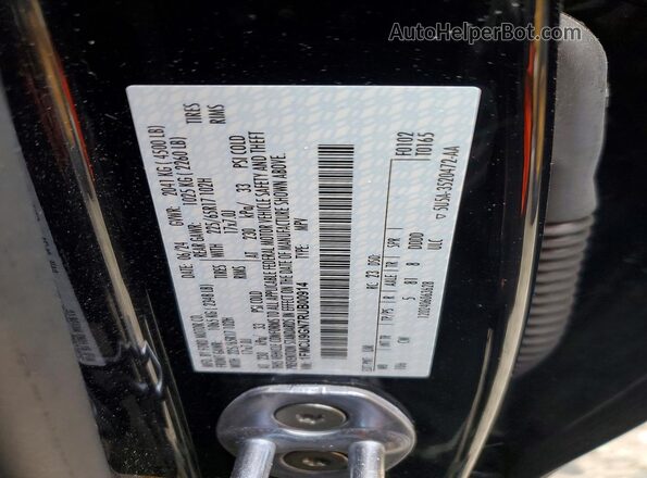 1FMCU9GN7RUB00914 2024 FORD ESCAPE Black VIN კოდის სტიკერის ხედი