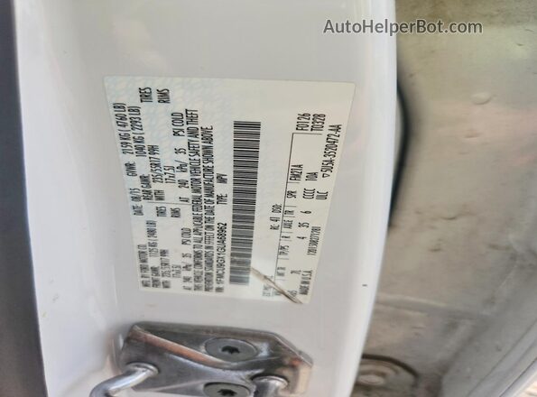 1FMCU9GX1GUA68962 2016 FORD ESCAPE White VIN sticker view
