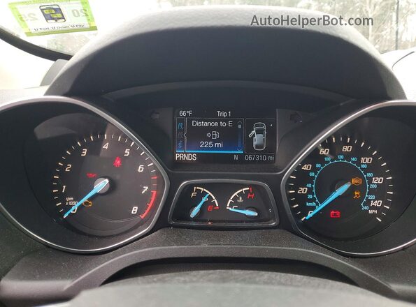 1FMCU9GX1GUC16740 2016 FORD ESCAPE White Instrument cluster view