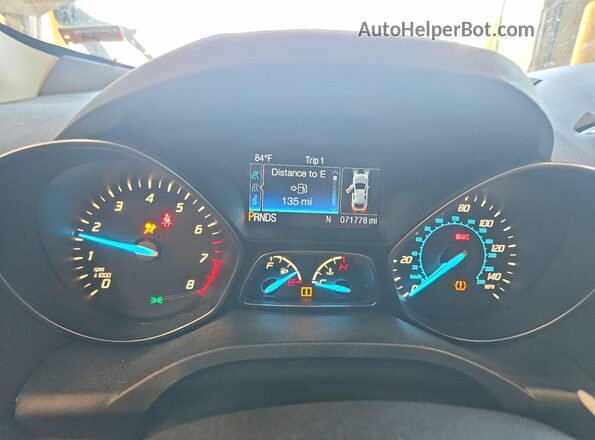 1FMCU9GX5GUB29147 2016 FORD ESCAPE Silver Вид щитка приладів
