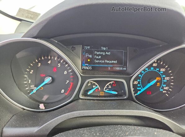 1FMCU9GX5GUC32973 2016 FORD ESCAPE White Vista del cuadro de instrumentos