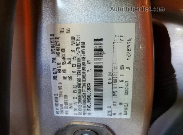 1FMCU9H90LUC68337 2020 FORD ESCAPE Серебряный Вид наклейки с VIN-кодом