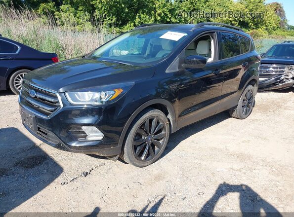 1FMCU9HD0JUD01015 2018 FORD ESCAPE Black Առջևի ձախ երեք քառորդ տեսարան