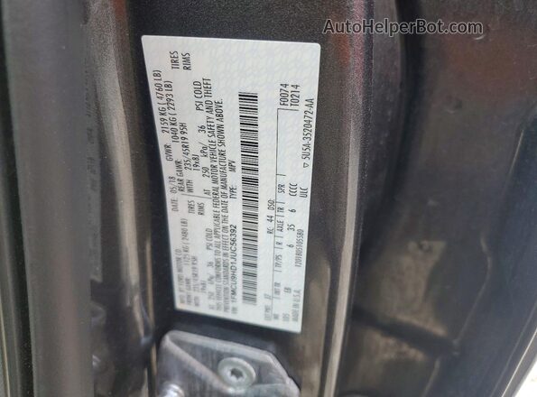 1FMCU9HD1JUC56392 2018 FORD ESCAPE Charcoal Панорамний вид салону 360°