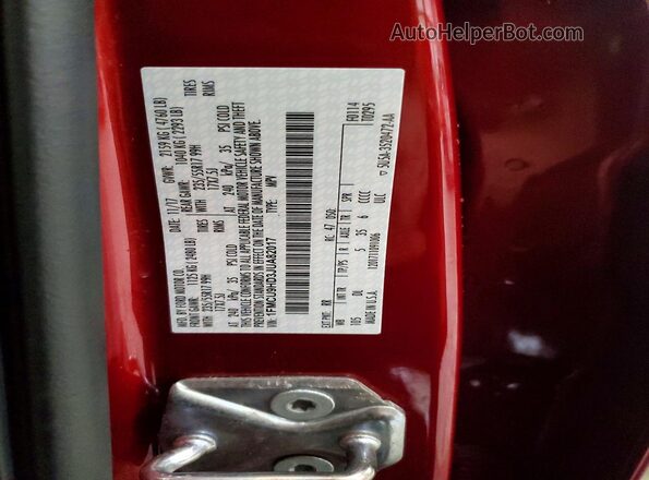 1FMCU9HD3JUA82017 2018 FORD ESCAPE Red 
