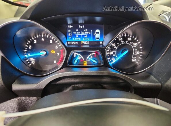 1FMCU9HD3KUA48693 2019 FORD ESCAPE Gray ხელსაწყოთა პანელის ხედი