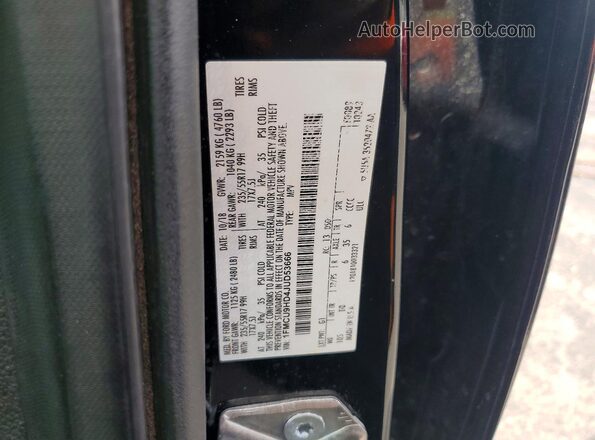 1FMCU9HD4JUD53666 2018 FORD ESCAPE Black Engine compartment view