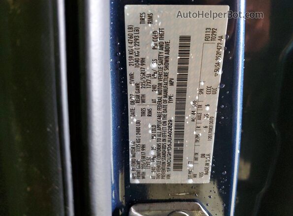 1FMCU9HD5JUA02829 2018 FORD ESCAPE Blue Սալոնի 360 աստիճան տեսք