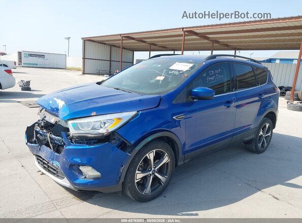 1FMCU9HD6JUB86680 2018 FORD ESCAPE Blue წინა მარცხენა ხედი სამი მეოთხედიდან
