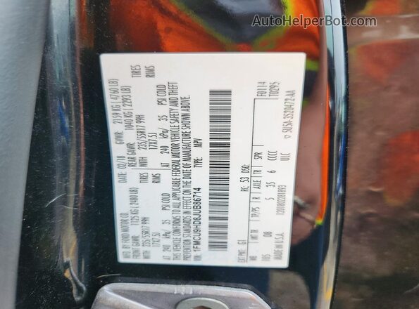 1FMCU9HD8JUB86714 2018 FORD ESCAPE Black Engine compartment view