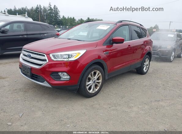1FMCU9HD8JUD30889 2018 FORD ESCAPE Red წინა მარცხენა ხედი სამი მეოთხედიდან