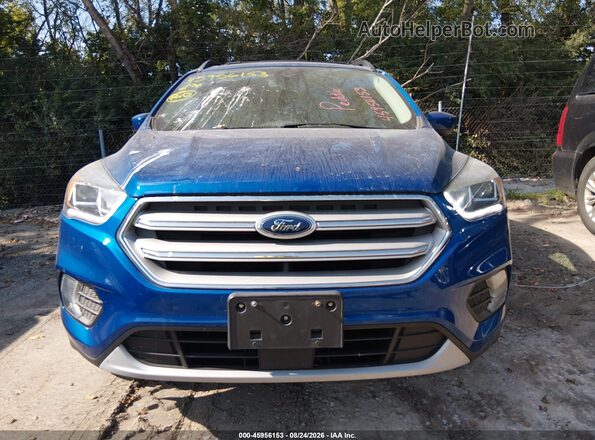 1FMCU9HD8JUD34957 2018 FORD ESCAPE Blue Instrument cluster view