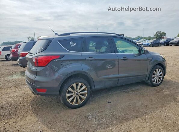 1FMCU9HD8KUB27177 2019 FORD ESCAPE Gray წინა სალონის ხედი