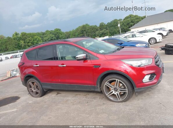 1FMCU9HD9KUB21632 2019 FORD ESCAPE Red Widok wnętrza z tyłu