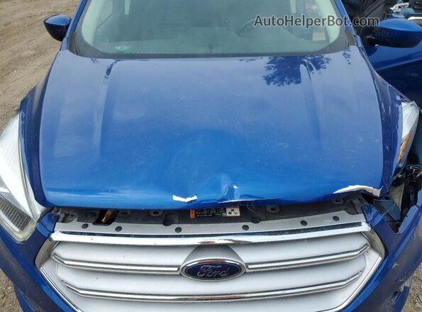 1FMCU9HDXJUD03709 2018 FORD ESCAPE Blue ძრავის განყოფილების ხედი
