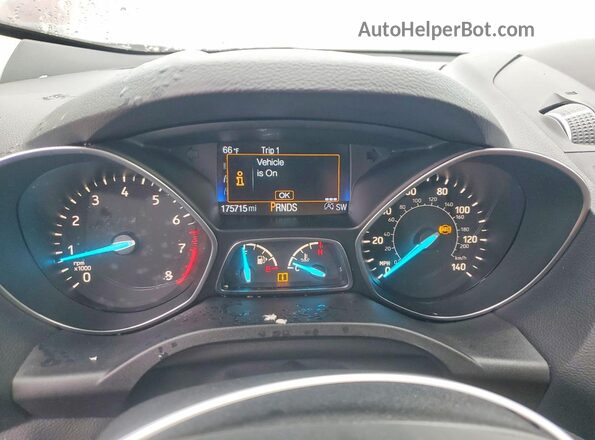 1FMCU9HDXKUB23907 2019 FORD ESCAPE Gray Սարքավորումների վահանակի տեսք