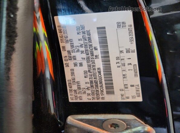 1FMCU9J90GUC44636 2016 FORD ESCAPE Black VIN կոդի պիտակի տեսք